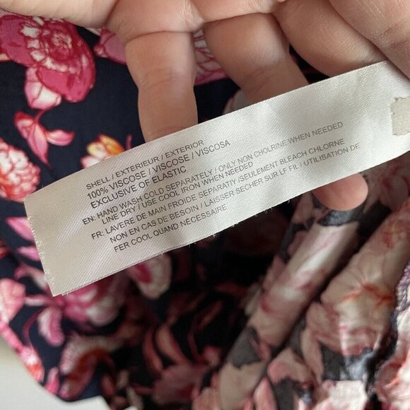 Band Of Gypsies Women XS Blue Pink Floral Spaghetti Straps Tie Front Maxi Dress - Picture 7 of 10